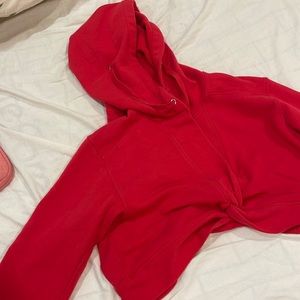Cropped Knotted Hoodie